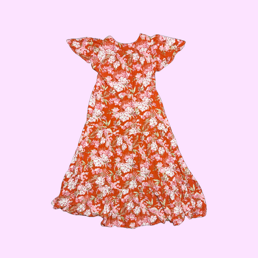 Fria Red Floral Dress