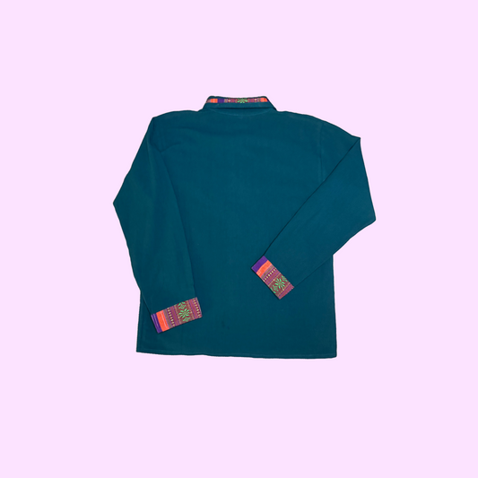 Teal Guatemalan Woven Shirt