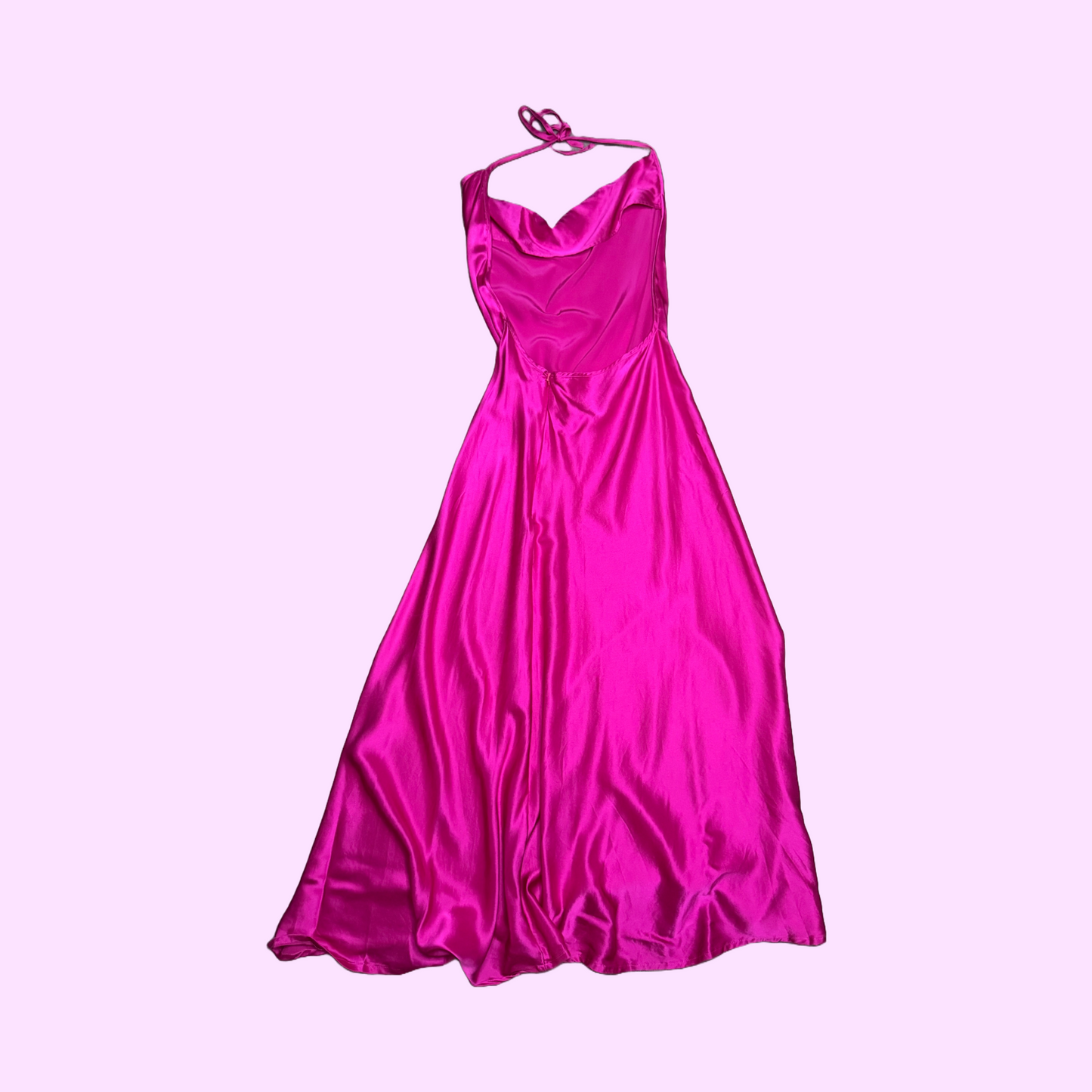 Pink Silk Satin Cocktail Dress
