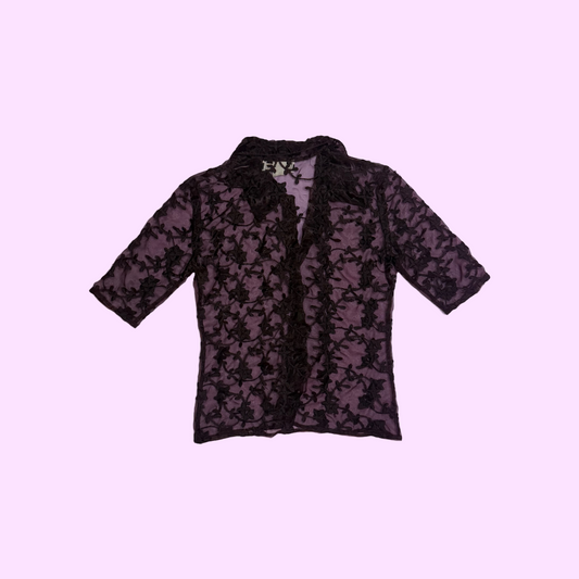 Sally Smith Embroidered Organza Shirt