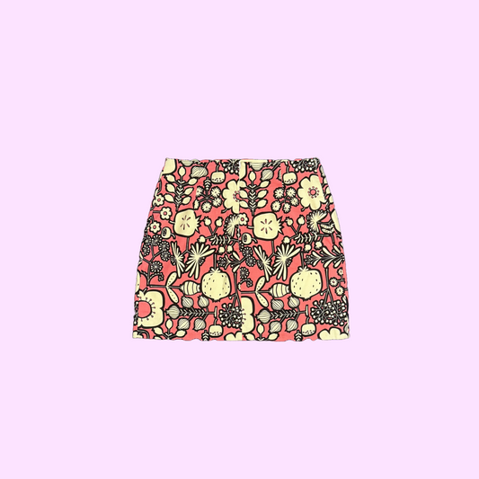 Pink Japanese Cotton Mini Skirt