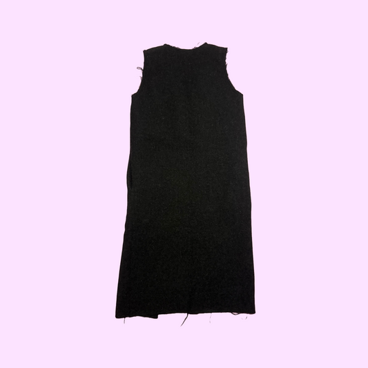 Wool Blend Sleeveless Overcoat