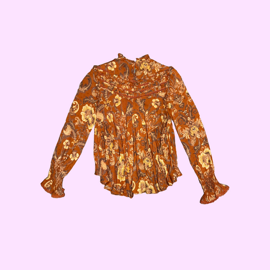 Burnt Orange Floral Top