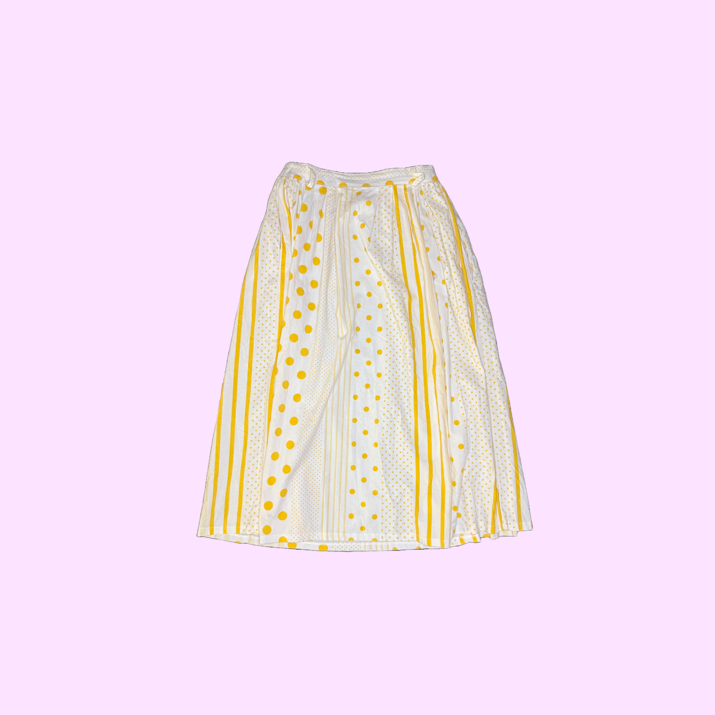Vintage Yellow and White Skirt