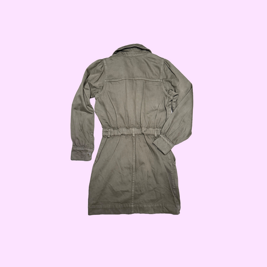 Decjuba Khaki Denim Mini Dress