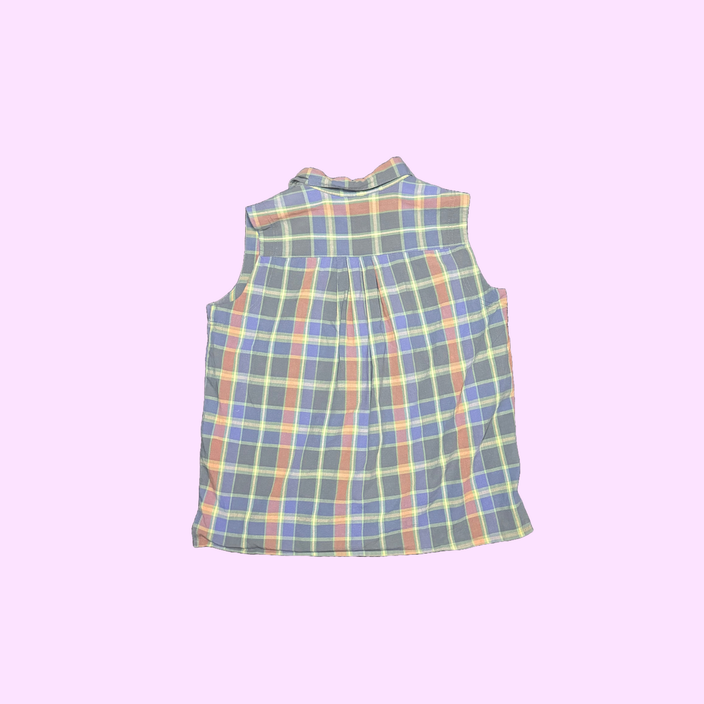 Max Vintage Plaid Sleeveless Shirt