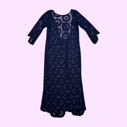Navy Lace Overdress