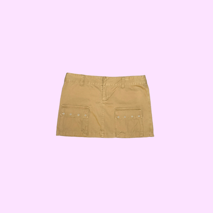 Ghanda Camel Cargo Mini Skirt