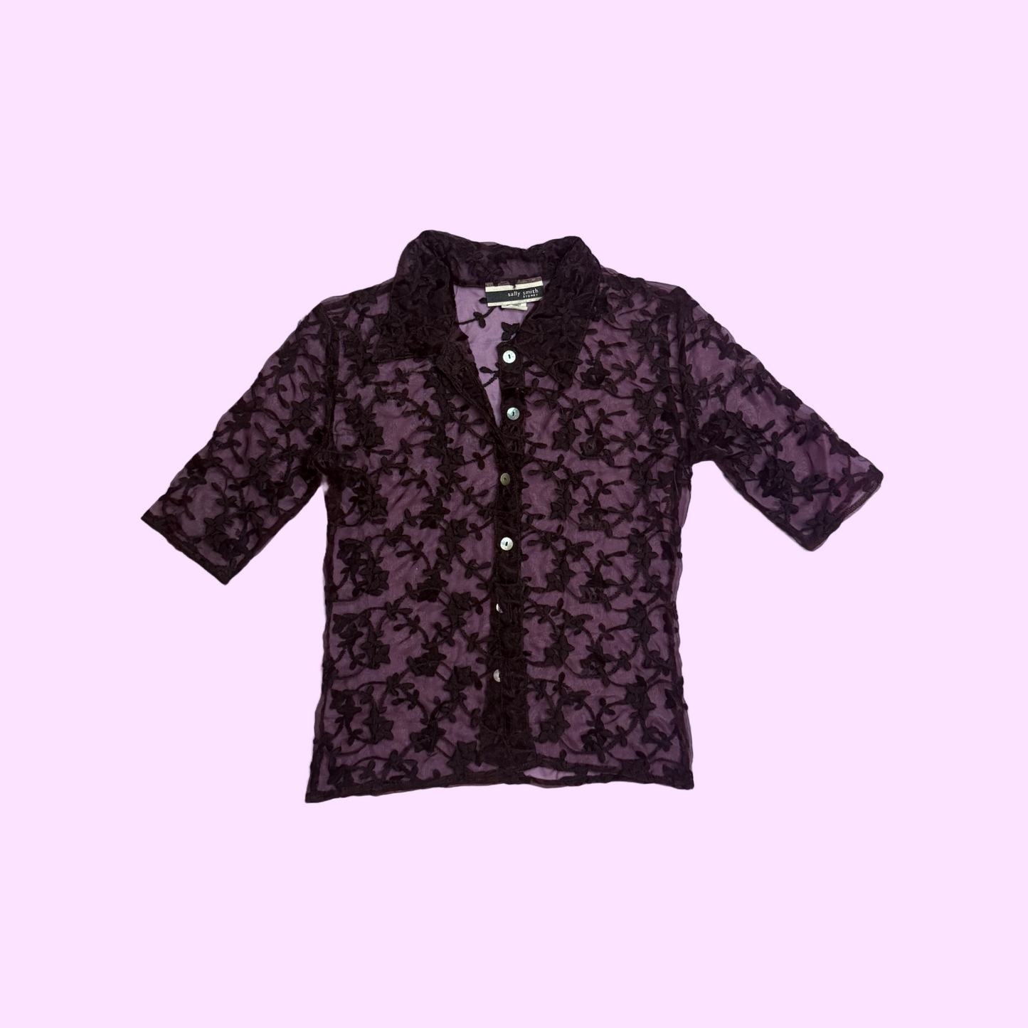 Sally Smith Embroidered Organza Shirt