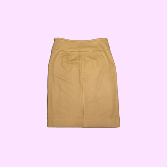 Camel Wool & Cashmere Blend Skirt