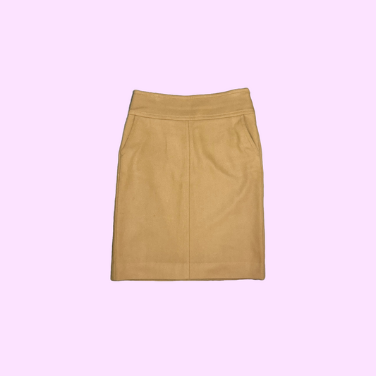 Camel Wool & Cashmere Blend Skirt