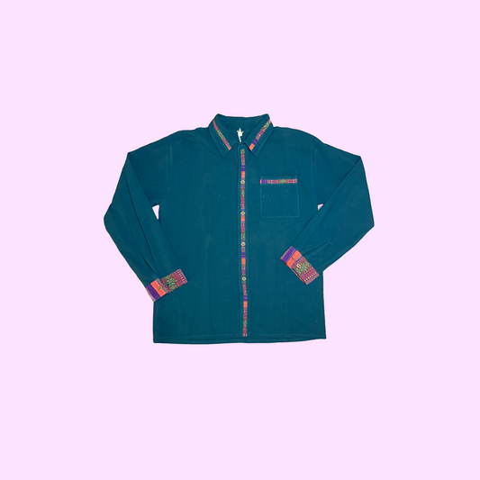 Teal Guatemalan Woven Shirt