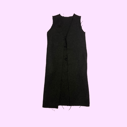 Wool Blend Sleeveless Overcoat