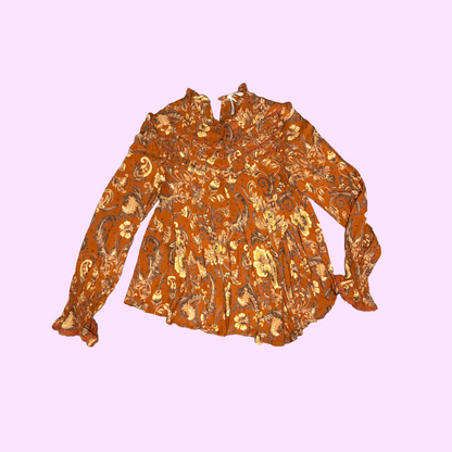 Burnt Orange Floral Top