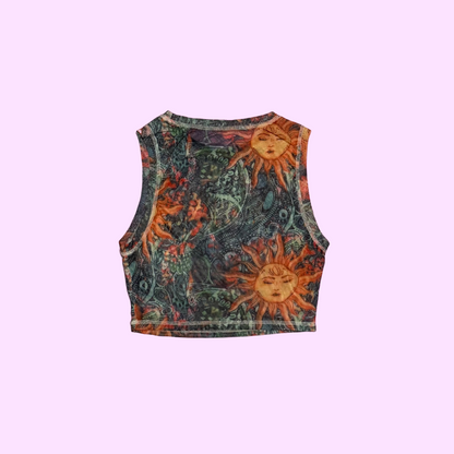 Sun Motif Mesh Singlet