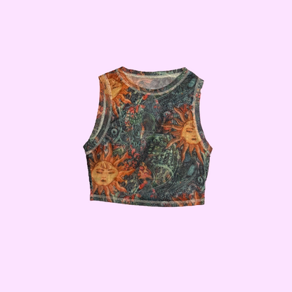Sun Motif Mesh Singlet