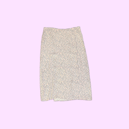 Jorge Pink Floral Midi Skirt with Split