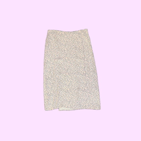 Jorge Pink Floral Midi Skirt with Split