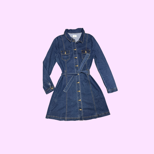 Stretch Denim Mini Dress