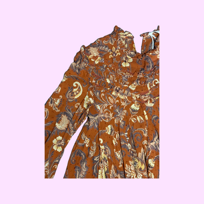Burnt Orange Floral Top