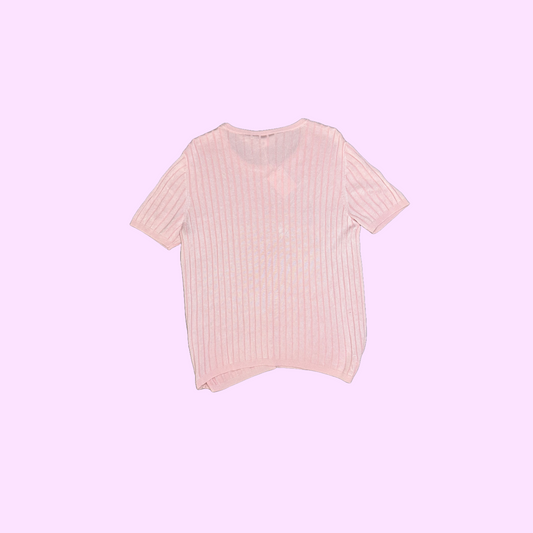 Pink Ribbed Knit