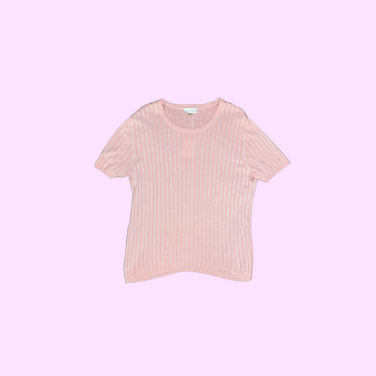 Pink Ribbed Knit